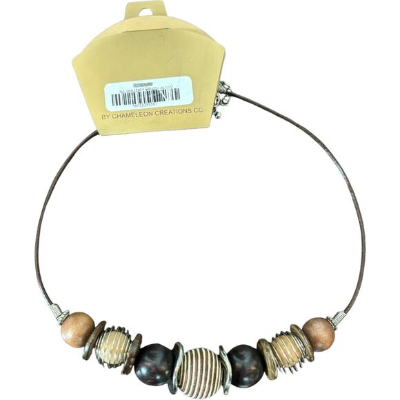 Baobab by Chameleon Creations African Chunky Wood Necklace - Picture 4 of 4